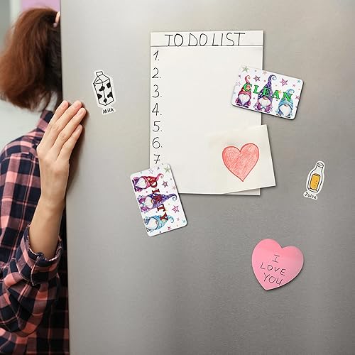 Miniatura 4 de xigua 2 piezas de lindos gnomos limpios y sucios imanes para lavavajillas, imán grueso y fuerte para nevera, imán de doble cara para lavavajillas,