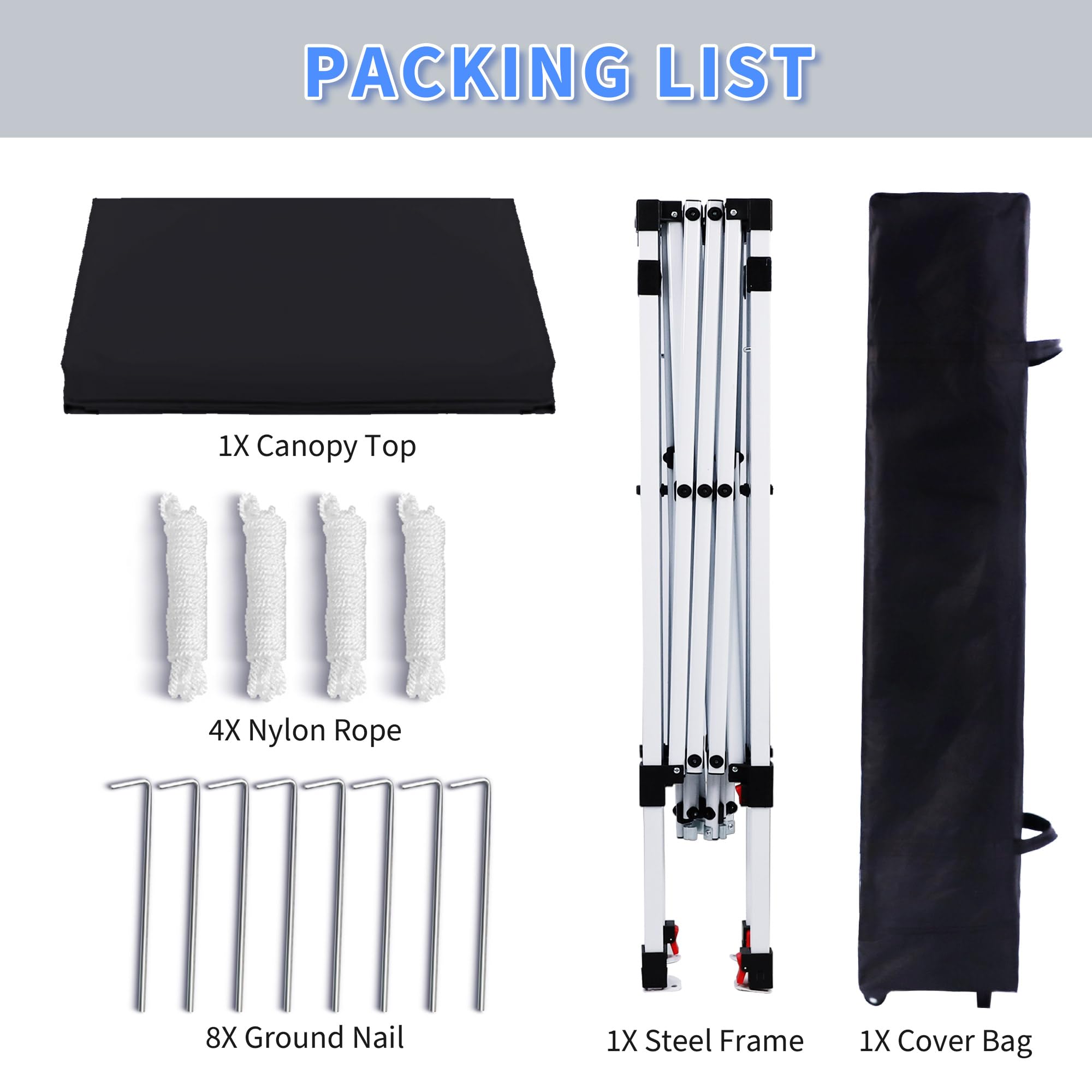 Snapklik.com : Pop Up Canopy 8X8 FT,Portable Sun Instant Shelter w ...