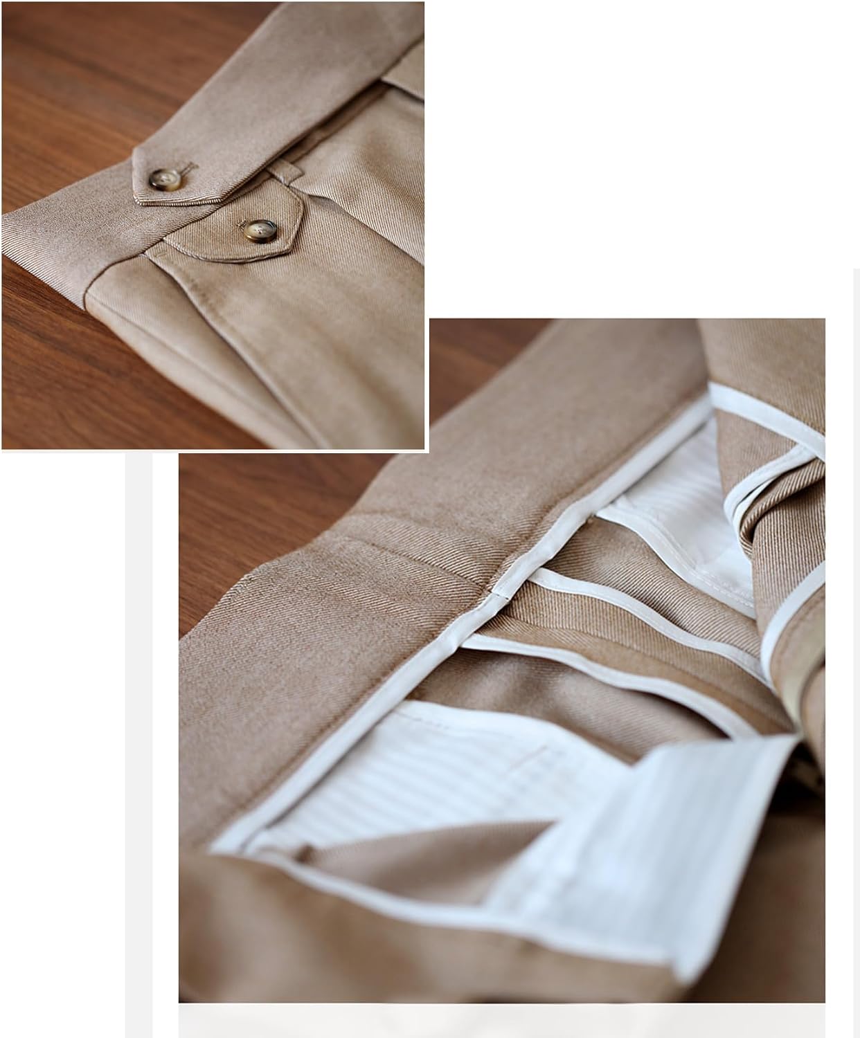 Men's Slim Fit Business Pants Flat Front Classic Fit Dress Pants Casual Straight Trousers