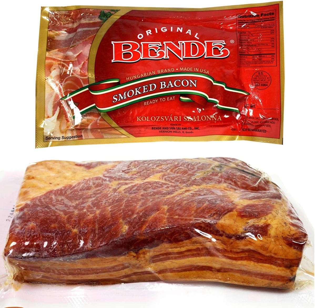 Bende Smoked Bacon Kolozsvari 0.9 Lb - European Smoked Bacon For Savory Delights
