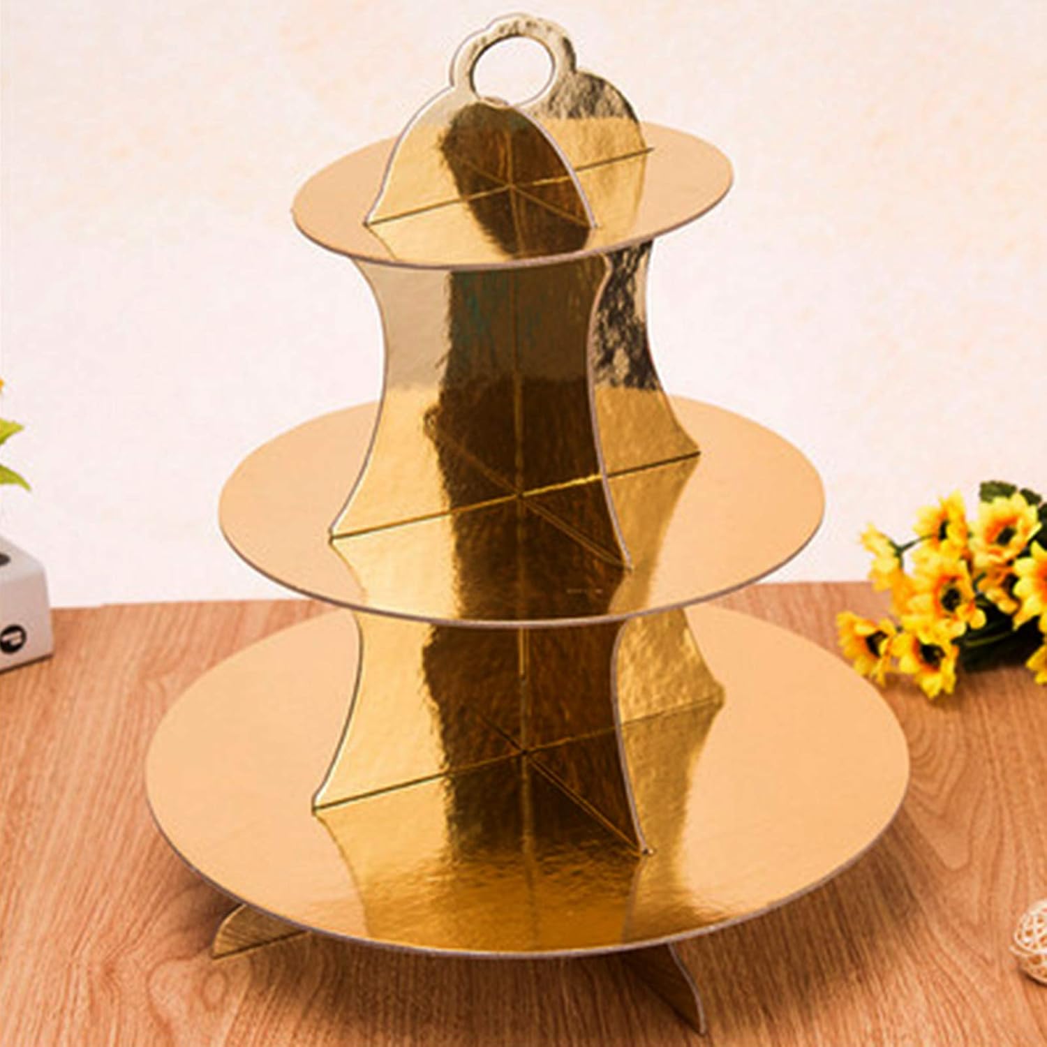 3 Tier Cardboard Cake Stands Tower Cupcake Display Dessert Stand