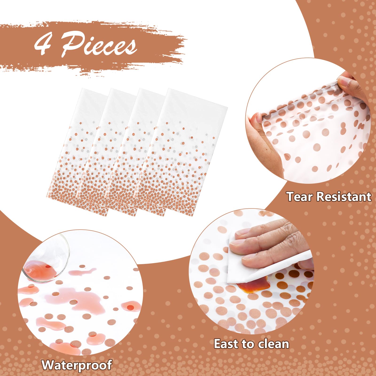 NORZEE Lot De 12 Nappes Rondes Jetables En Plastique