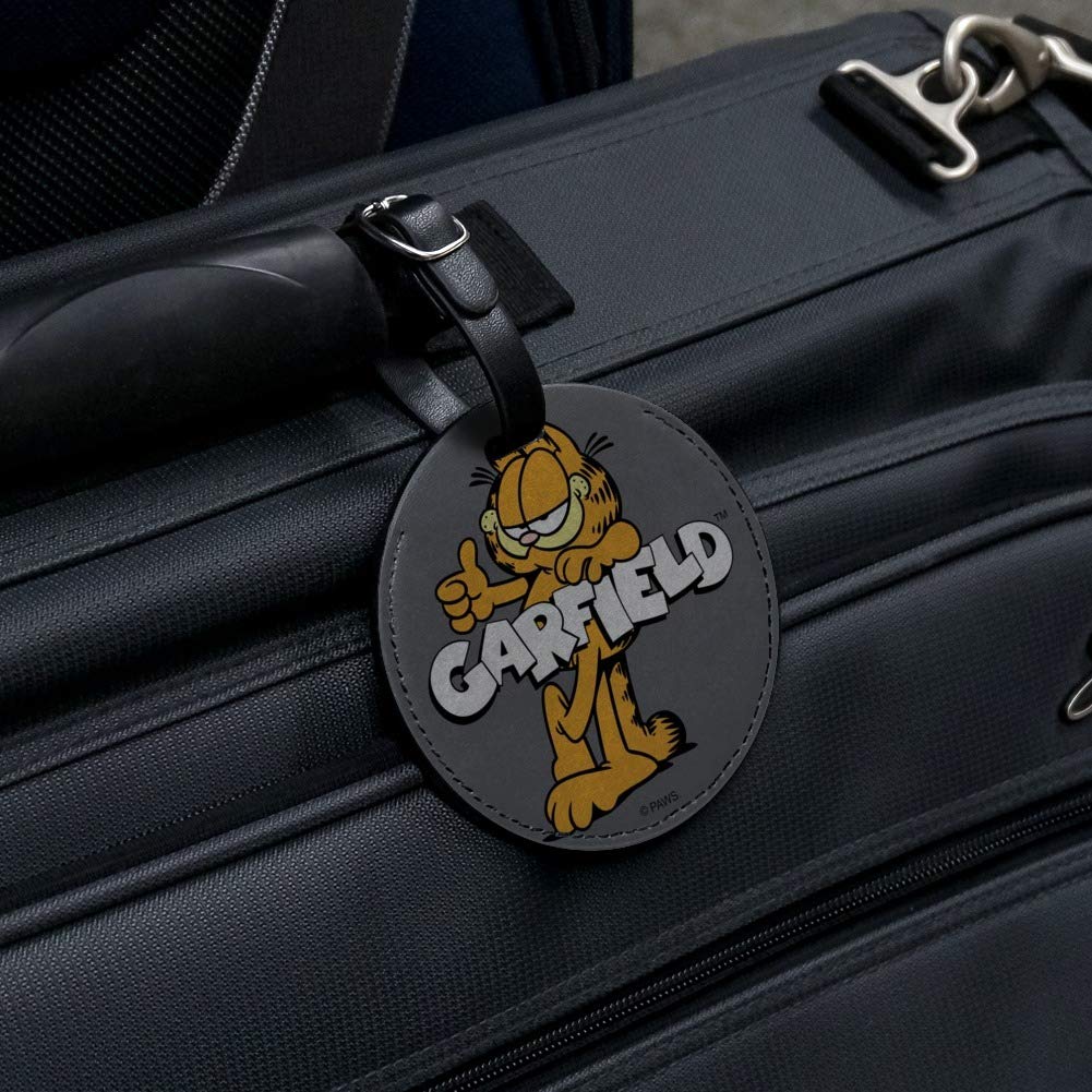 Amazon.com: Garfield with Logo Round Leather Luggage Card Suitcase