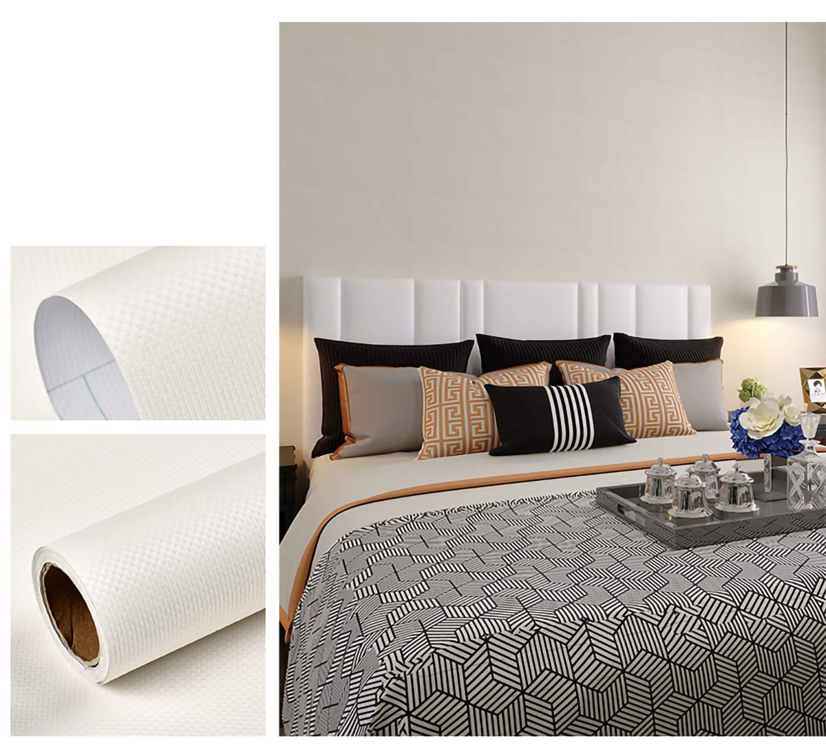Carta Adesiva per Mobili Pellicola Adesiva Vinile Decorativo Impermeabile Carta Vinilica in Marmo per Mobili Antichi Superficie di Copertura per Mobili Carta da Parati Cucina-10# mousse bianco 60cm*6m
