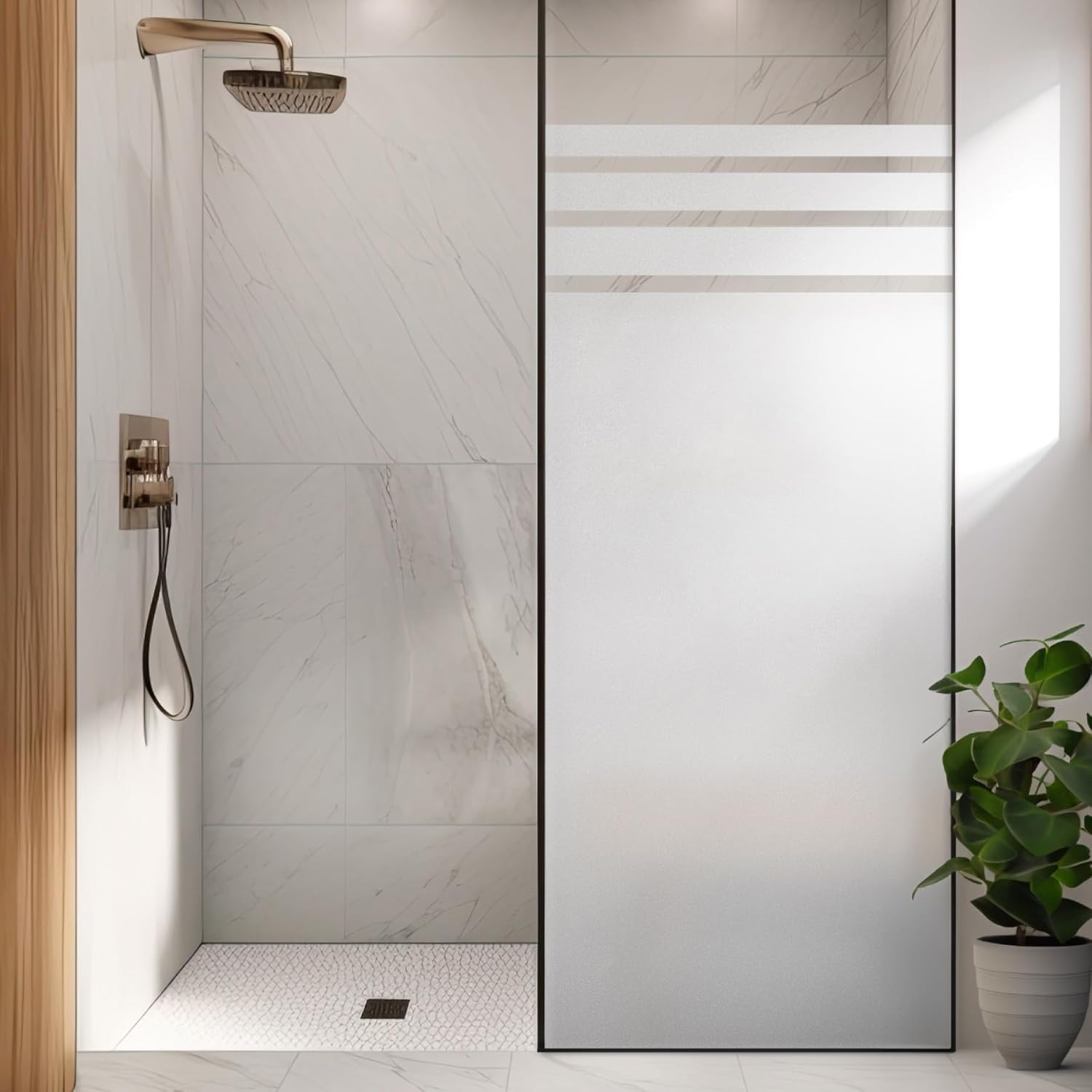 Etched Glass Window Privacy Film by Artscape - Decorative Frosted Glass Design, Static Cling, Full Coverage Privacy, Reduces Glare, Removable and Repositionable, Made in USA - 24 x 36 Inch