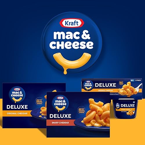 Miniatura 10 de Kraft Cena de macarrones y queso cheddar de lujo Sharp (caja de 14 onzas) (paquete de 4)