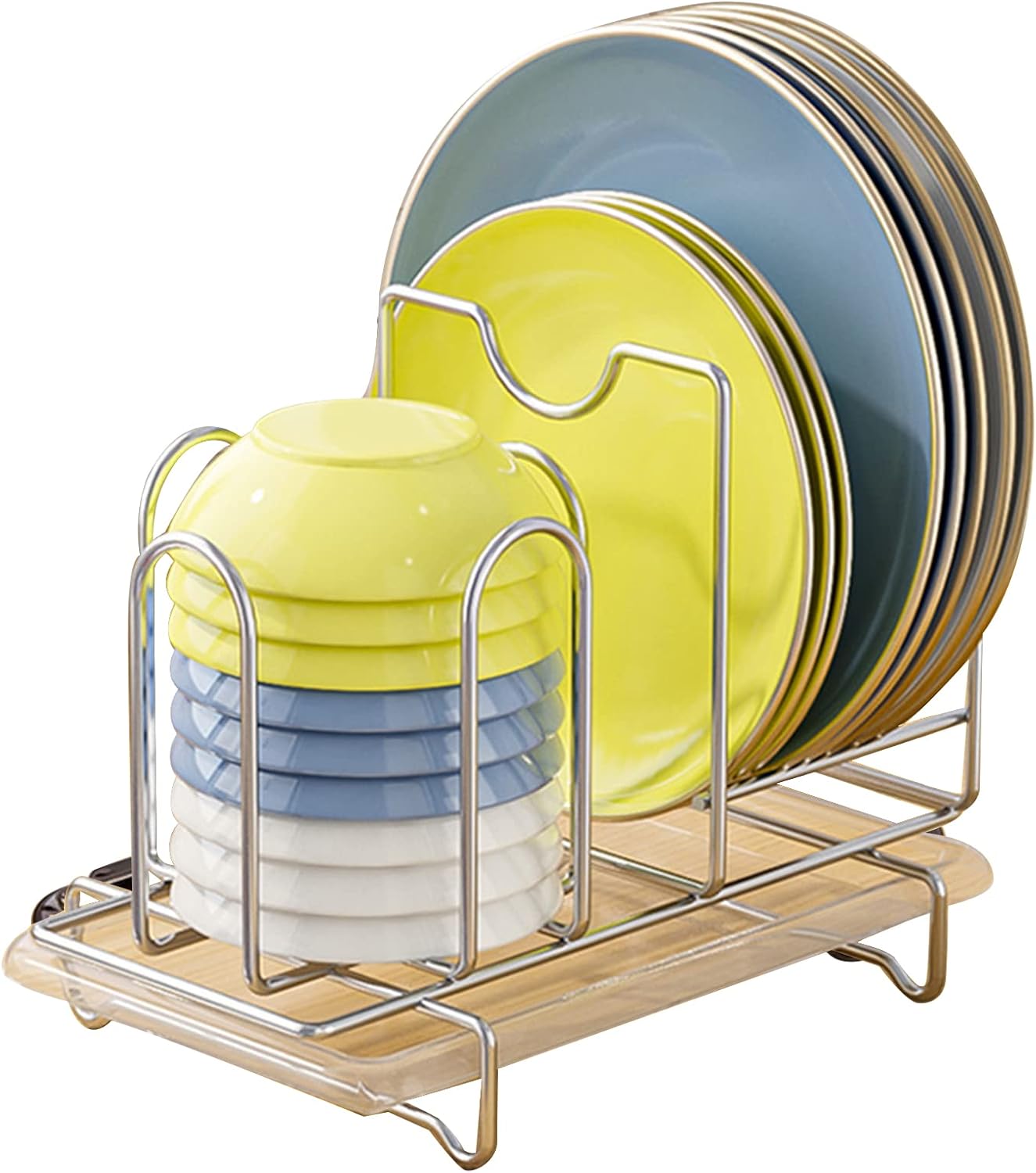 Stainless Steel Dish Drying Rack with Drainboard, Cutting