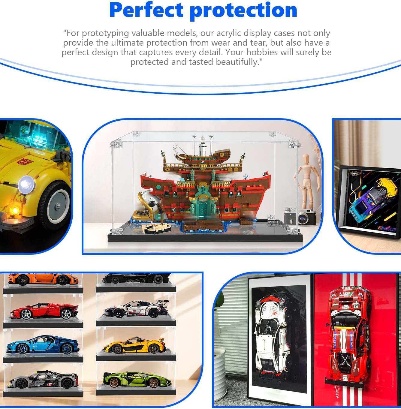 Display Wallboard for Lego Speed Champions Ultimate F1 10-in-1 Collector's Pack | Wall Mount for Lego 77242-77251 Collectible F1 Model Car Kit – Space-Saving & Stylish Home Decor