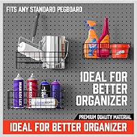 Vista 4 de HORUSDY Peg Board Bins and Baskets 4 Pack Square Style 4 Size Pegboard Baskets and Pegboard Bins for Organize Workbenches, Accessories