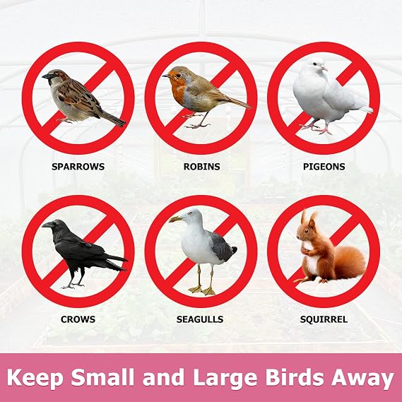 30Pcs Outdoor Bird Repeller Spice Pack, Bird Control Scarecrow, Effective Pigeon Deterrent, Bird Repellent Devices, Bird and Squirrel Deterrent, Humane Bird Scarer for Home Garden Patio