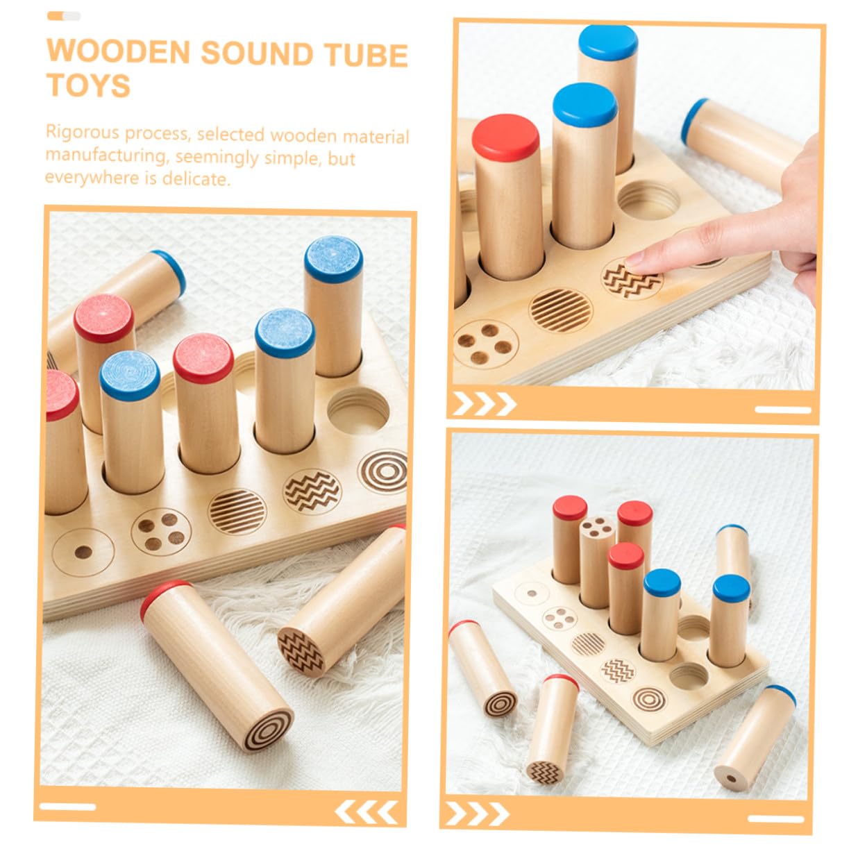 SUPVOX Cilindros de Sonido Educativos de Madera 1 Juego para Niños
