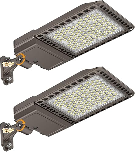 Miniatura 11 de Luces de Estacionamiento 240W 36000LM Montaje de Brazo Ajustable Luces de Caja de Zapatos para Exteriores con Fotocélula de Anochecer a Amanecer