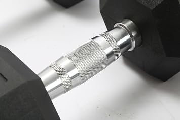 Hex Dumbbell Set, Rubber Encased Exercise & Fitness Dumbbells for Home Gym, Weights Dumbbells Set, Hand Weights for Strength Training