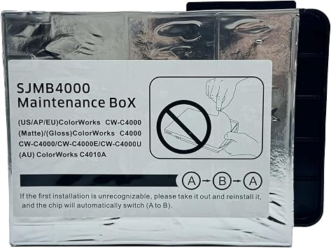SJMB4000 Maintenance Cartridge Replacement for EPN SJMB4000 Maintenance Box,Compatible with ColorWorks CW-C4000 CW-C4000E CW-4020 CW-C4030 Lable Printer