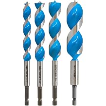 Spyder Stinger 4-Piece Wood Boring Power Bit Set, 6.5-inch Length,1/2, 5/8, 3/4, 1-inch Diameter
