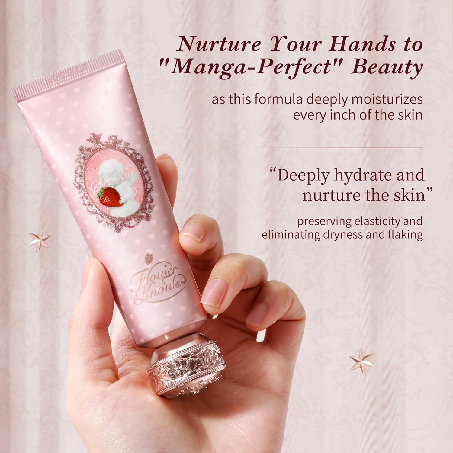 Flower Knows Strawberry Cupid Collection Scented Hand Cream,Moisturizes Nourishes & Long-Lasting Butter Hand Lotion With Sweet Fragrance,Natural Ingredients,Travel Size,1.76 Oz(Strawberry Milk Shake) - Image 2