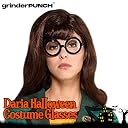 grinderPUNCH Costume Glasses | Thin Round Nerd Halloween Eyeglasses | Wizard Glasses | Adults (Black) gallery image