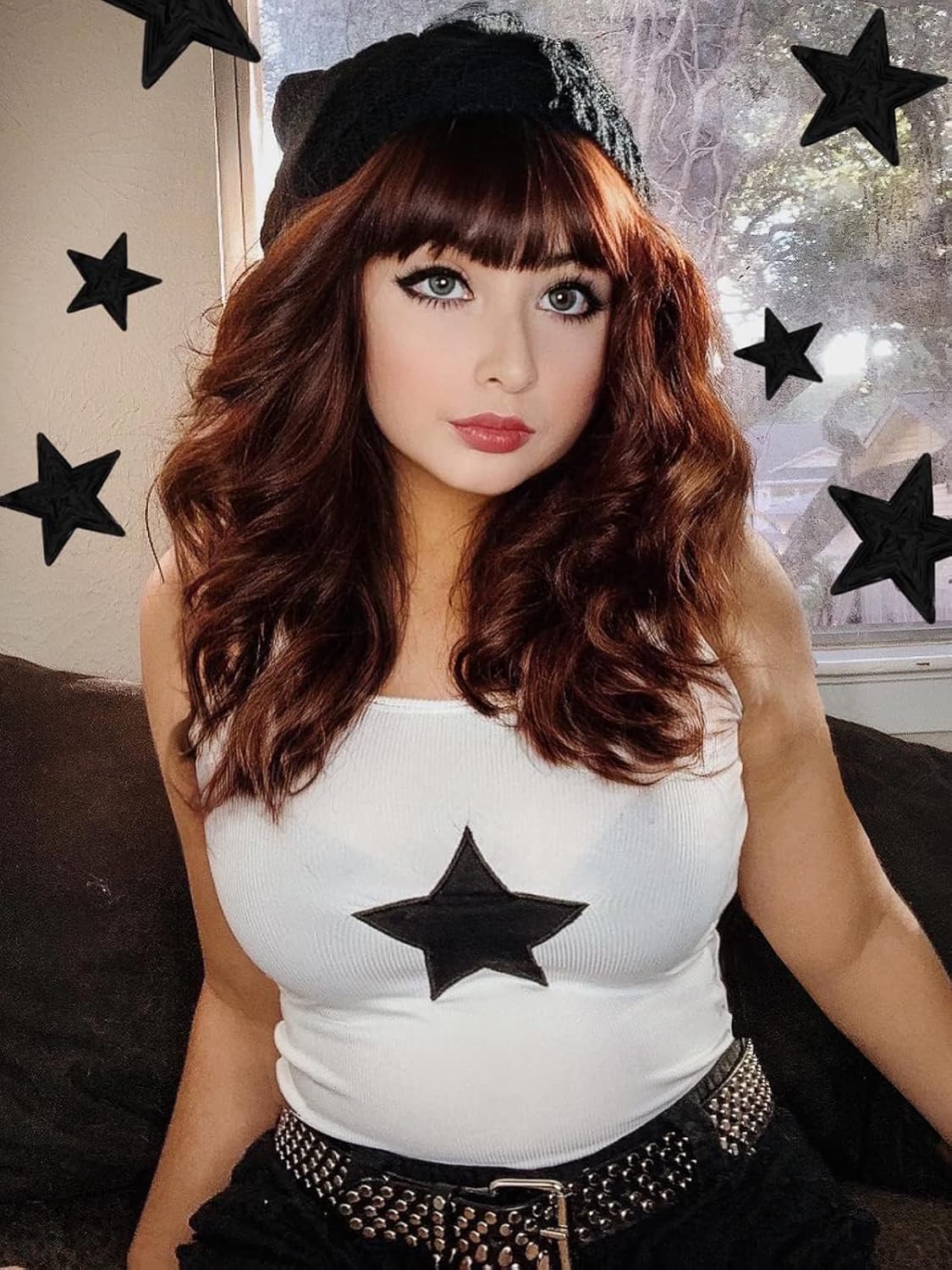 LQI Women's Tank Tops Vintage Racerback Crop Tops Star Embroidered Rib Y2K Sleeveless Summer Tops - Image 7