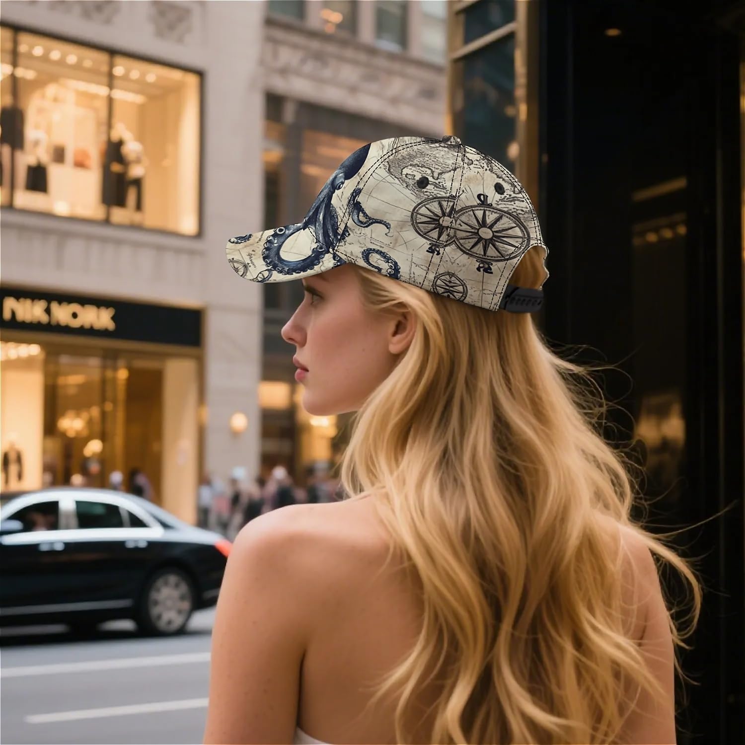 Lightweight Sweat Wicking All Over Print Baseball Cap Bold Graphic Sports Cap for Running, Gym image 4