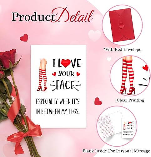 Miniatura 3 de PETCEE Divertida tarjeta de San Valentín para él, marido, novio, tarjetas de San Valentín traviesas y sucias para hombres y adultos, tarjeta de