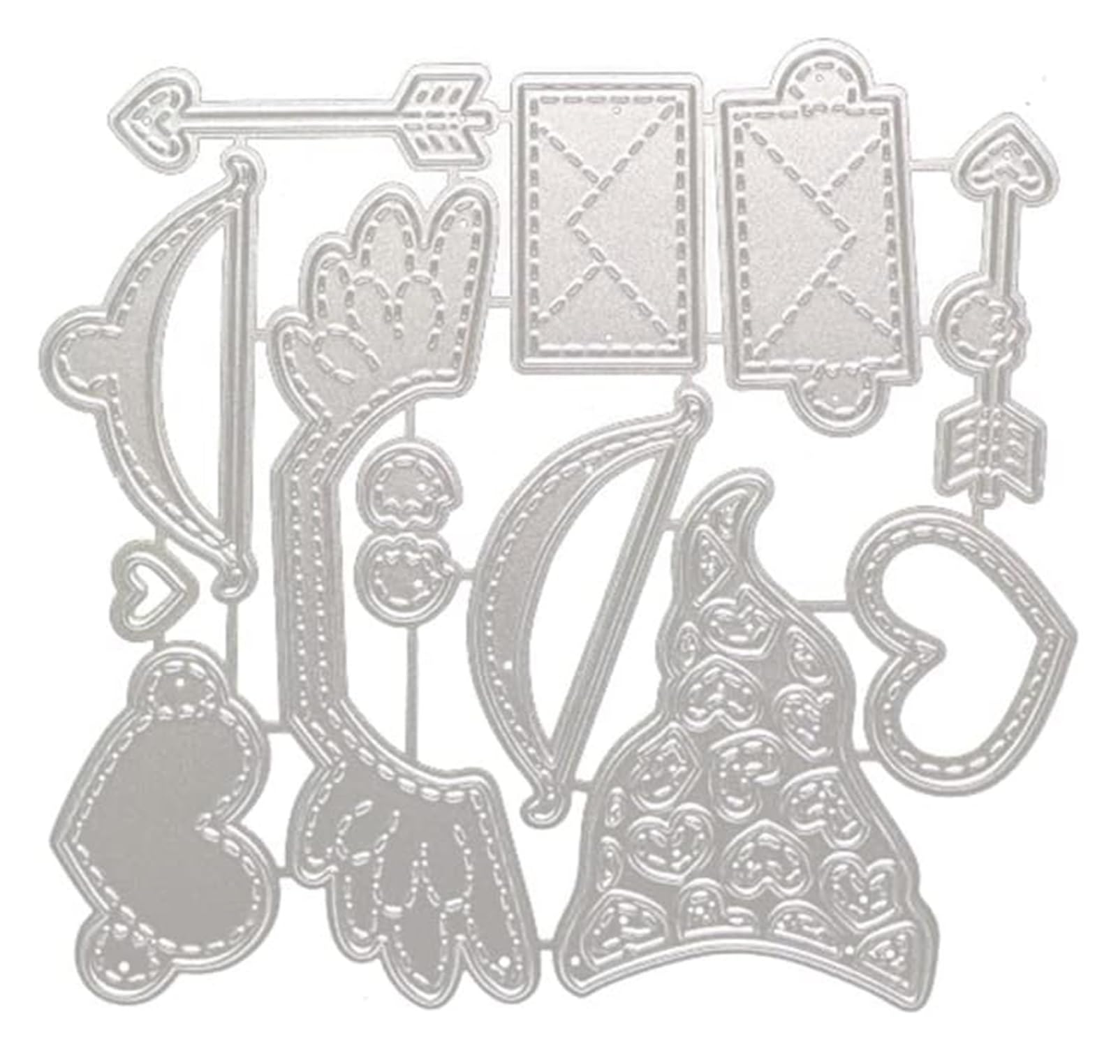 Kit de fabricación de moldes de bricolaje Gnomo de Navidad troqueles de corte de metal para álbumes de recortes, plantilla de troquelado de tarjetas en relieve DIY álbum de fotos plantilla decoración