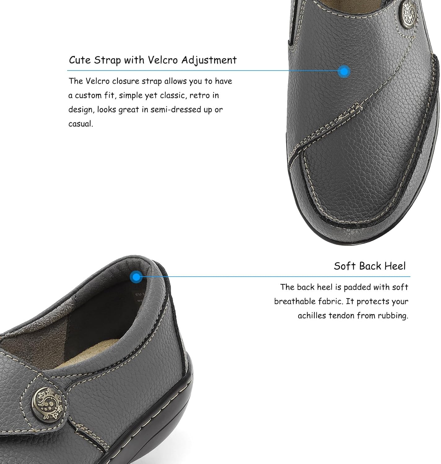 TERRIKAT Women's Classic Casual Leather Loafers Cute Moc Toe Slip On Comfort Walking Flats Lightweight Work Shoes - Image 5