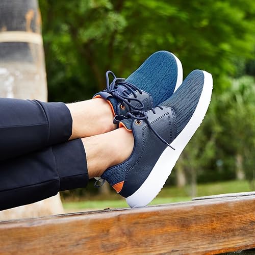 Miniatura 7 de OrthoComfoot Zapatillas ortopédicas de moda para hombre con soporte de arco cómodos zapatos para caminar para fascitis plantar, zapatos casuales