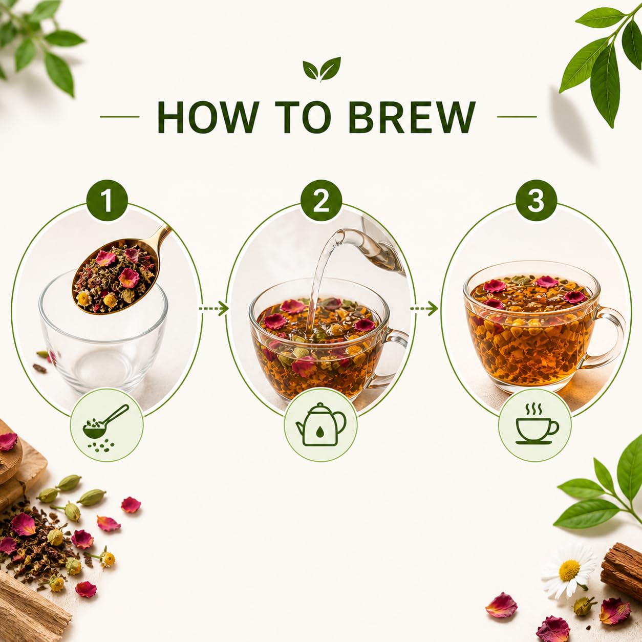 Vedpunya Arjuna Hridya Amrit Herbal Tea | Ayurvedic Heart Wellness Support Blend | Caffeine Free | Natural Daily Wellness Tea | 100g — Amazon image 6
