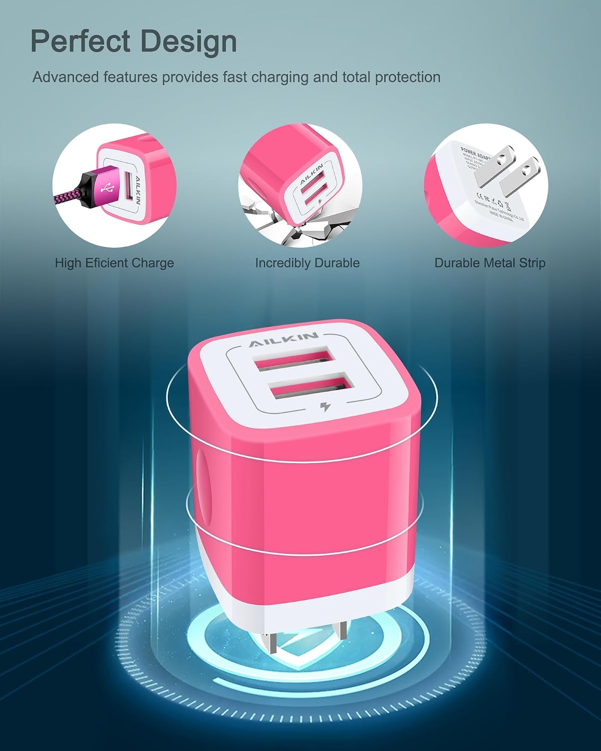 iPhone 17e 16e Wall Charger & USB-C Cable, Charging Power Adapter USBC Cord image 3