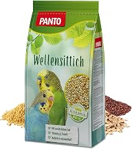 PANTO Budgie Food with Pluramine 12.5kg - Iodine Mix Seed | Species-appropriate seed mix with natural iodine - balanced ornamental bird food for vital budgies