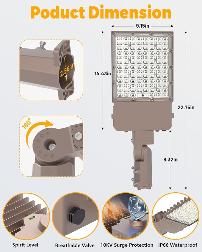 Luz LED para Estacionamiento 200W, 2 unidades miniatura 3