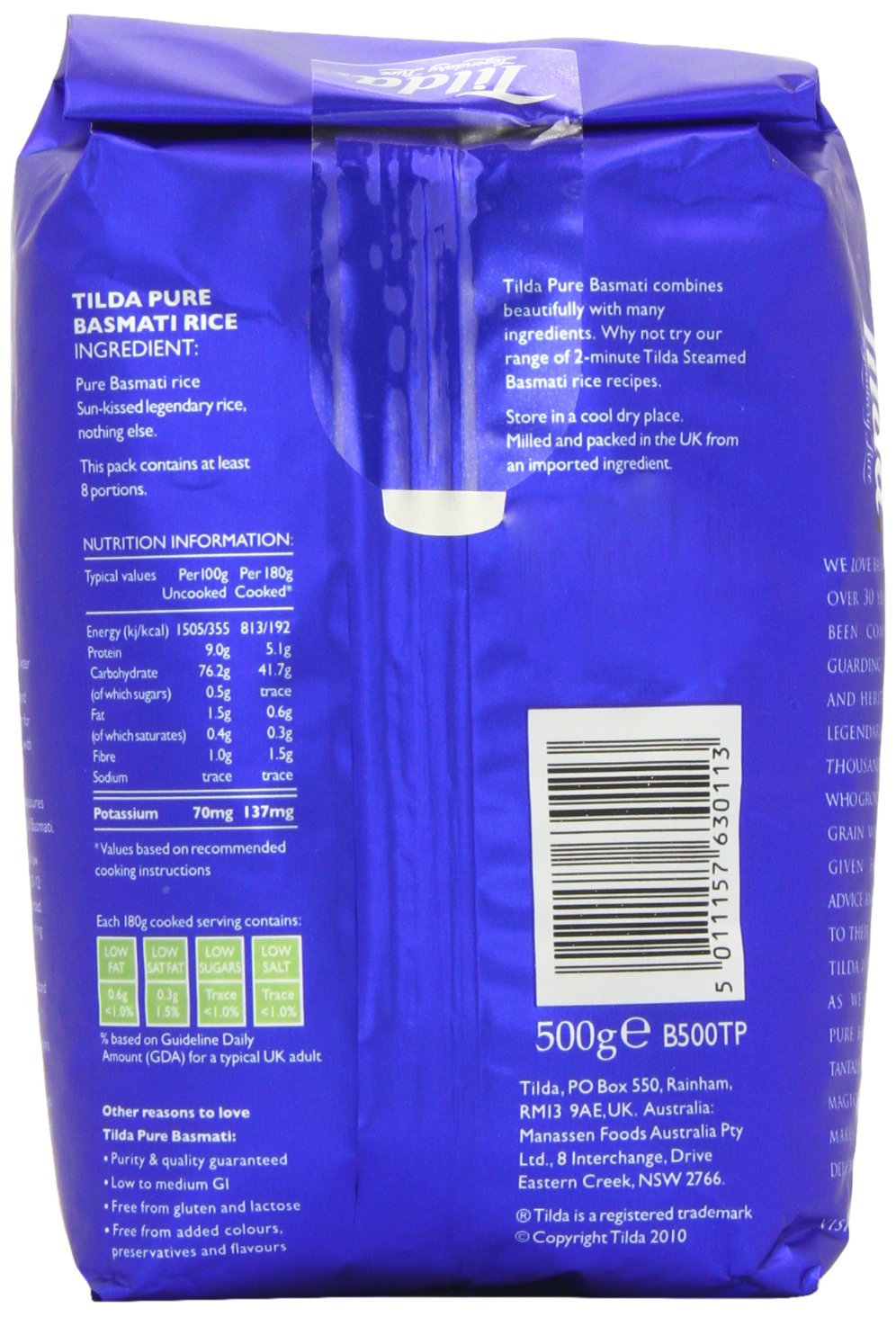 Tilda Pure Basmati Rice 500 g (Pack of 5)