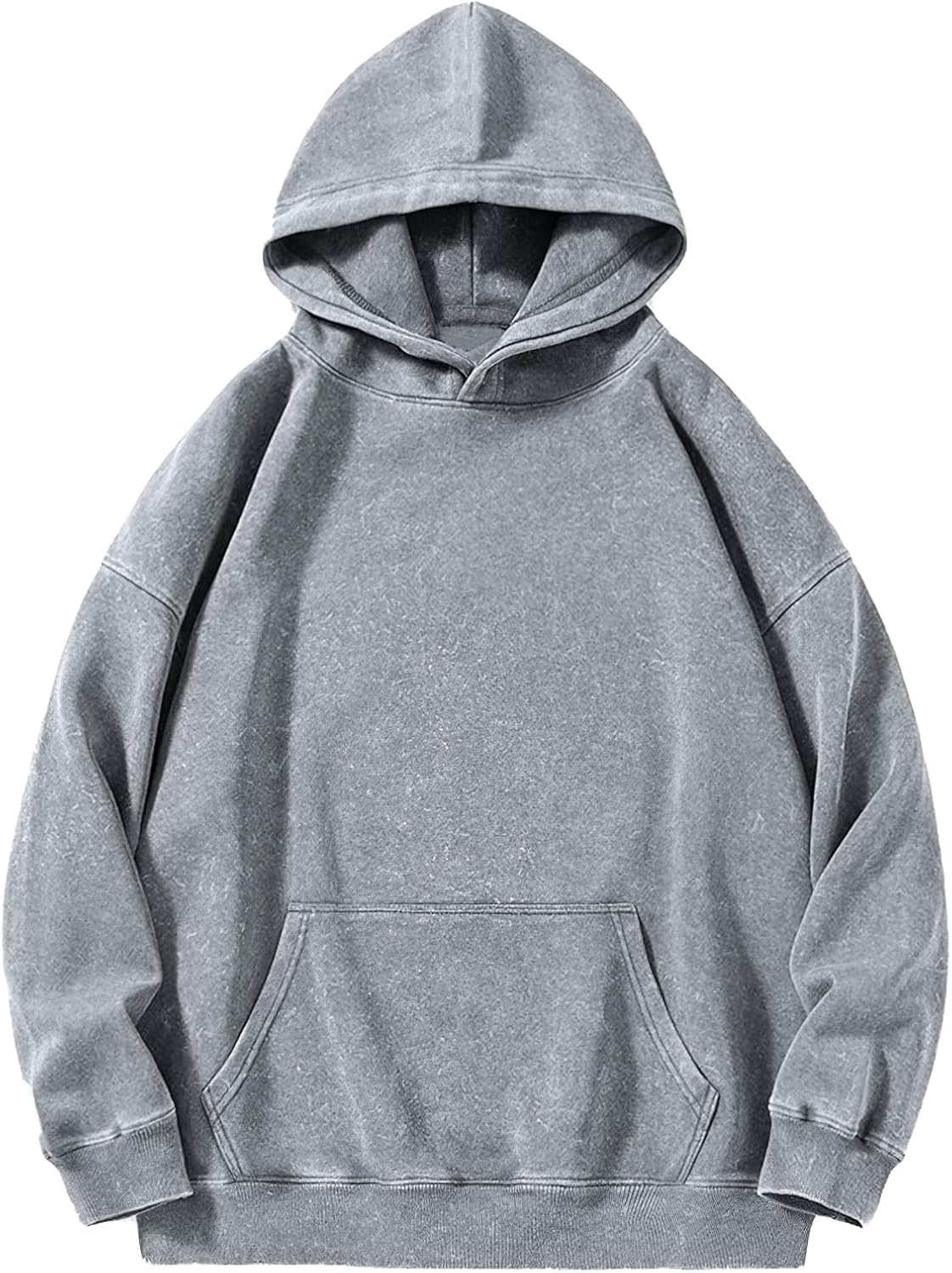 Eisctnd Mens Hoodies Oversized Unisex Acid Wash Casual Vintage Cotton Sweatshirt, Baggy Basic Streetwear Pullover