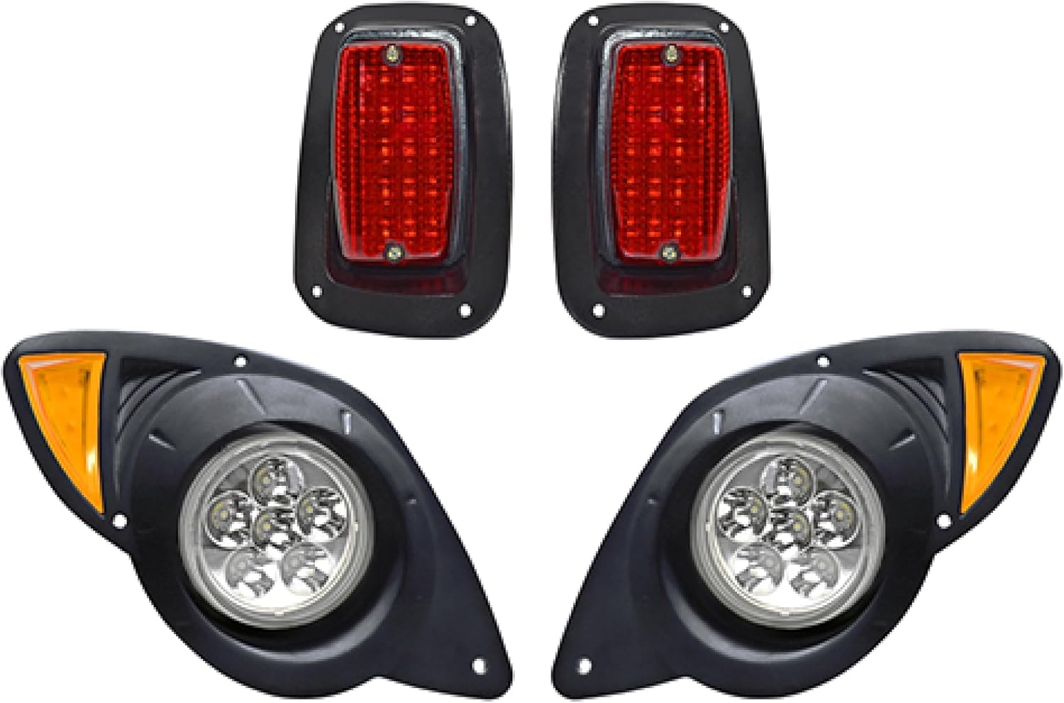 Red Hawk LGT-451L Light Kit Compatible With/Replacement For Yamaha Drive2 12 Volt Golf Carts