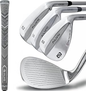 Premium Full Face Golf Wedges, Golf Wedge Set, 3 Wedges 52/56/60 Degree,Lob,Gap,Sand Golf Club for Men, Premium Grip, Right Hand
