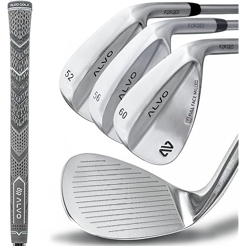 Premium Full Face Golf Wedges, Golf Wedge Set, 3 Wedges 52/56/60 Degree,Lob,Gap,Sand Golf Club for Men, Premium Grip, Right Hand