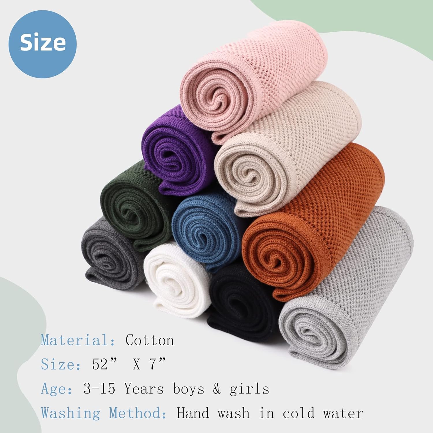 PESAAT Kids Winter Infinity Scarf Knit Toddler Boy Girls Scarves Cotton Outdoor Neck Warmer for Children 3-15 Years - Image 6