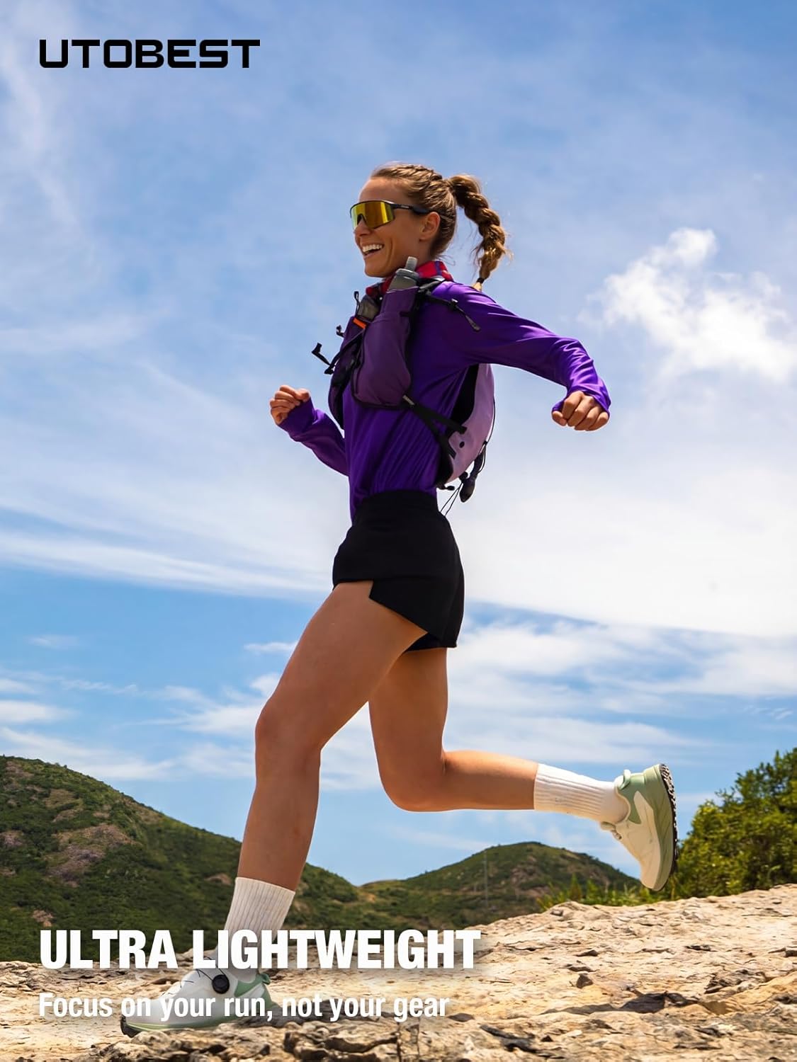 Upgrade Running Hydration Vest 10L, Running Backpack for Women Men Multi-Functional Storage, Adjustable Water Vest for Trail Marathon Race Jogging Cycling