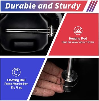Dry Ice Blasting Machine, 110V 3500W Powerful Dry Ice Blaster, Manual Control Dry Ice Machine with Intelligent Temperature Control, Low Lying Fog Machine Atmosphere Maker for Stage Performance Party