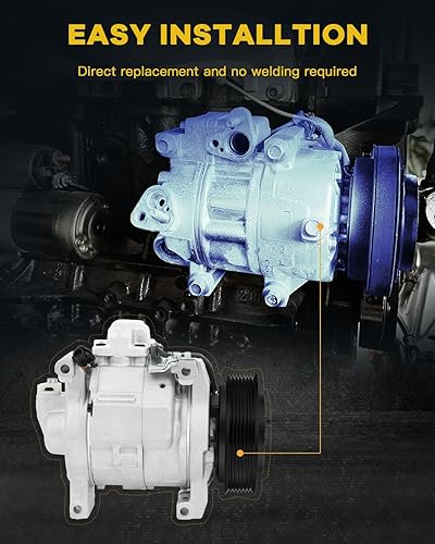 Miniatura 7 de INEEDUP Compresor de CA y embrague de A/C para 2013-2017 para Honda para Accord 2.4L