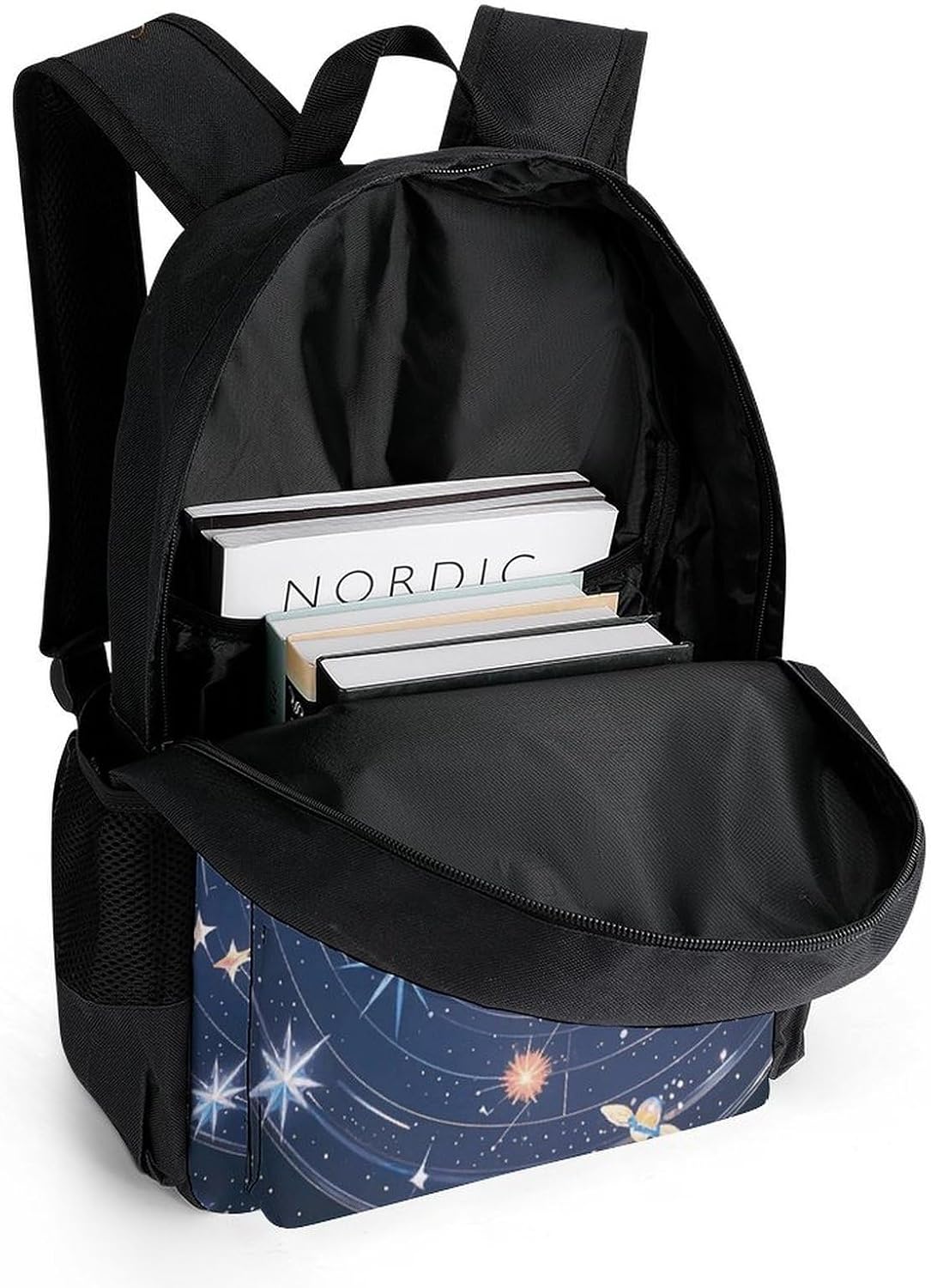 Portable Cosmic Galaxies Backpack with Front & Side Pockets image 5