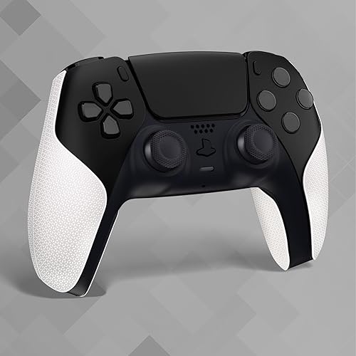 Miniatura 6 de PlayVital Agarre premium para controlador inalámbrico ps5, diseño dividido, antideslizante, suave, hexagonal, textura de diamante, protector de