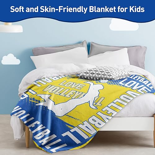 Miniatura 5 de Mantas de regalo de voleibol, mantas de voleibol para niños y niñas, jugadores de equipo de voleibol, regalo para niñas, niños, mujeres, hombres,
