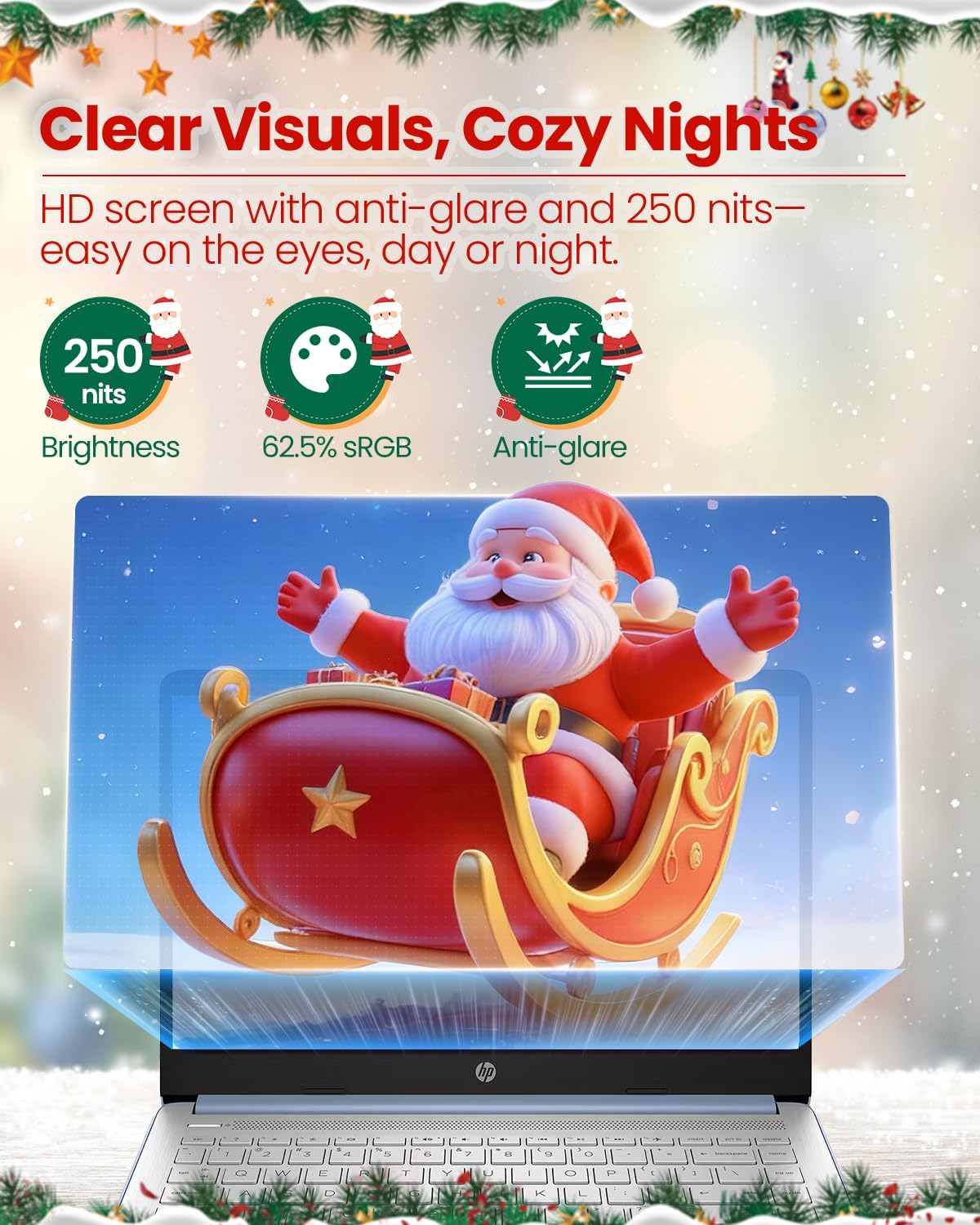 HP 14" Laptop 2025 Business Student Slim Computer, 1-Y Office 365, Copilot AI, Quad-Core Intel CPU, 16 GB RAM, 128GB UFS & 128GB SD Card, Wi-Fi 6, Windows 11 Pro, JQ2XzAccessory, Sky Blue