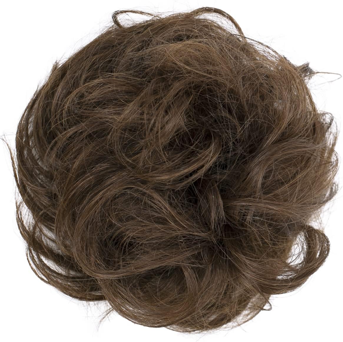 CAISHA100% HUMAN HAIR Scrunchie Hair Piece Updo Braid Hair Scrunchy Messy Bun Brown H312d