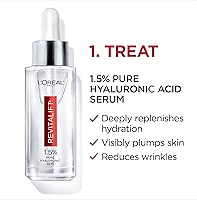 Vista 3 de L'Oreal Paris Revitalift - Suero facial con ácido hialurónico 1.5% puro + crema hidratante facial antienvejecimiento triple potencia, 1 kit