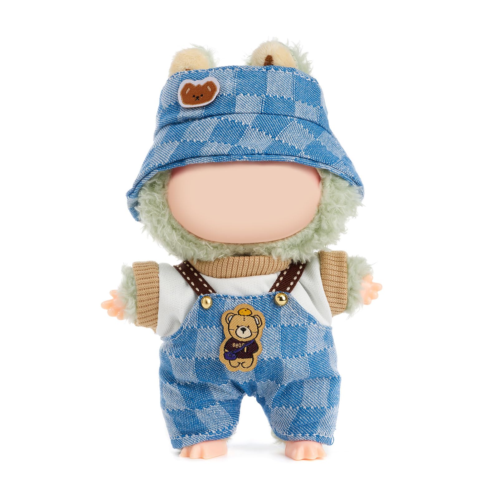 Clothes for Doll(NO Doll Included),17/15cm Doll Clothes Set for Doll Outfit,Accessories for Dolls,Denim overalls