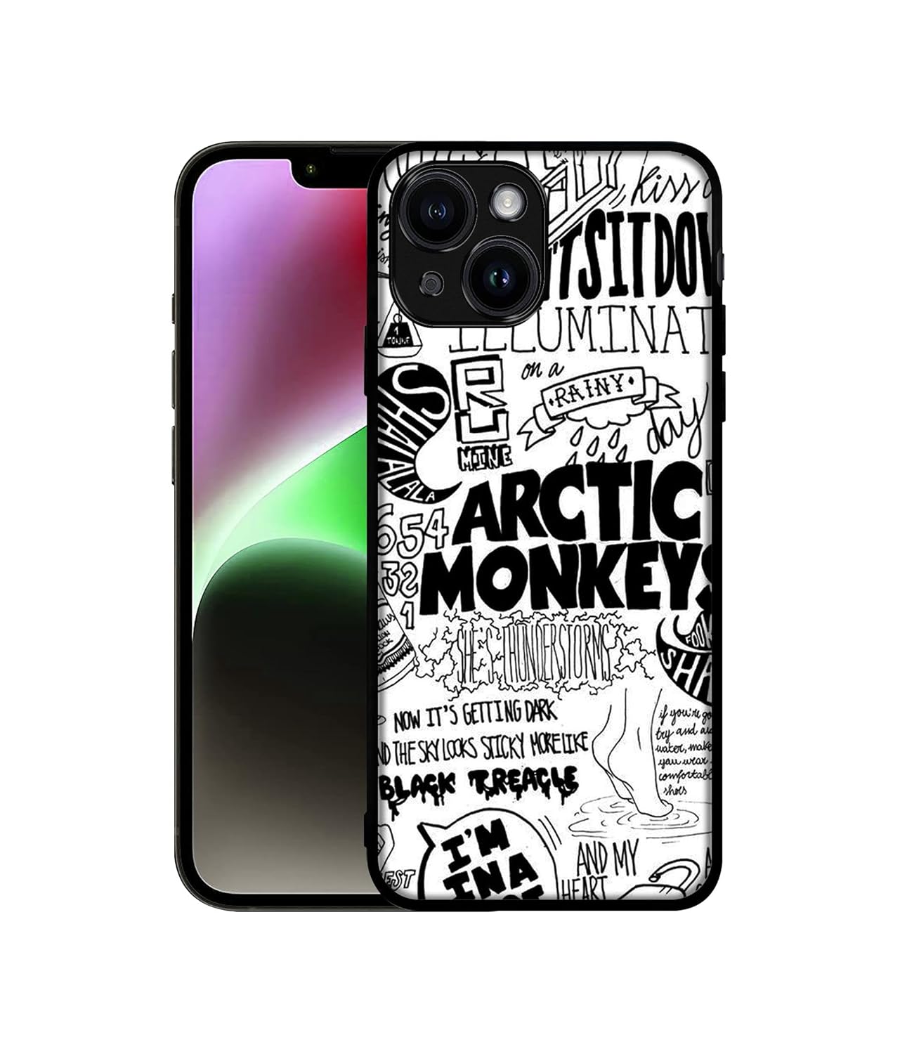 Casotec Arctic Monkeys Pattern Design Premium 2D Printed Met… Casotec Arctic Monkeys Pattern Design Premium 2D Printed Met…