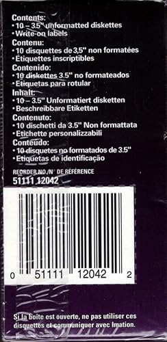 Miniatura 3 de Imation Corp 3.5 DSDD UFMT DISK 10PK (12042) (descontinuado por el fabricante), el embalaje puede variar