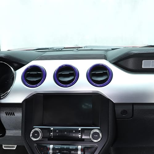 Miniatura 7 de RT-TCZ Anillo de cubierta de ventilación de salida de aire acondicionado de consola central, accesorios interiores para Ford Mustang 2015-2022, 3